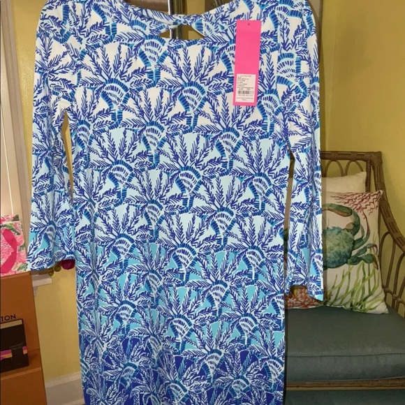 Lilly Pulitzer NWT Bay Dress Whisper Blue One Of A Kind Size XXS,XS - Picture 6 of 9